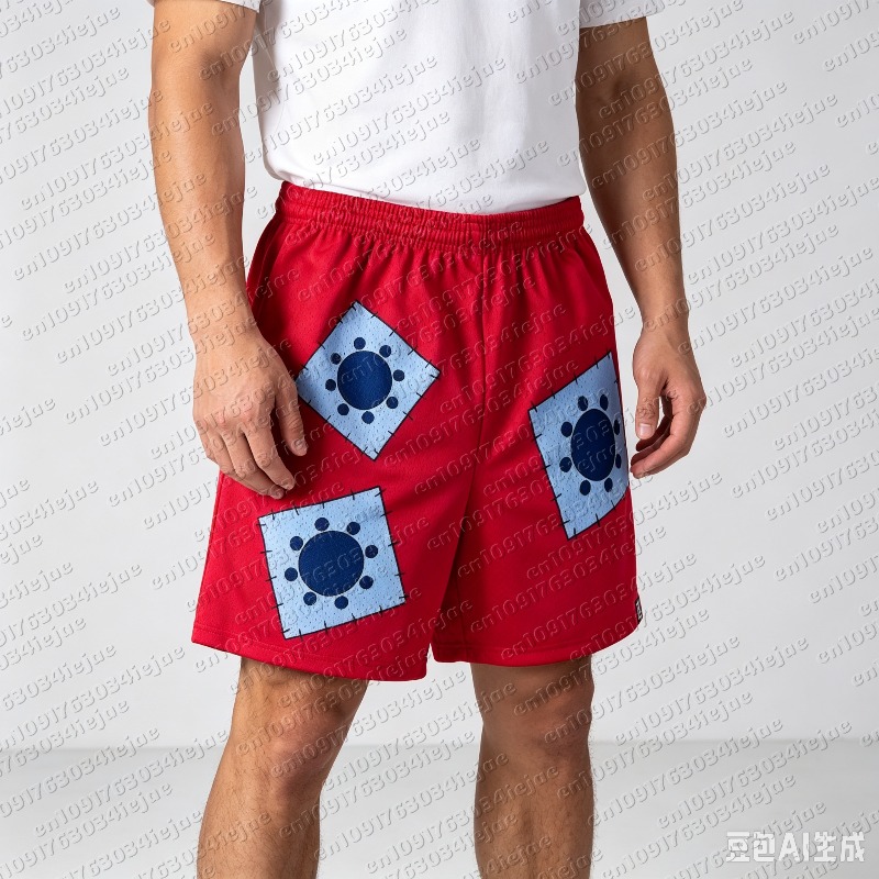 Men Shoes Joggers - 2026 Anime Mesh Shorts Men Women