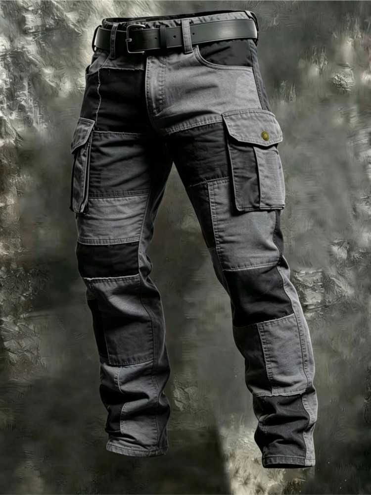 Cotton Men Cargo Pants Khaki C - Men Shoes Joggers 评论和价格