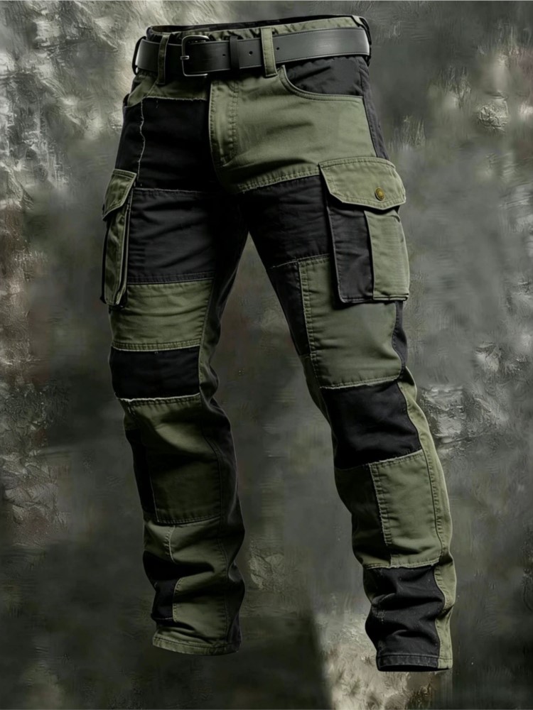 Cotton Men Cargo Pants Khaki C - Men Shoes Joggers 评论和价格