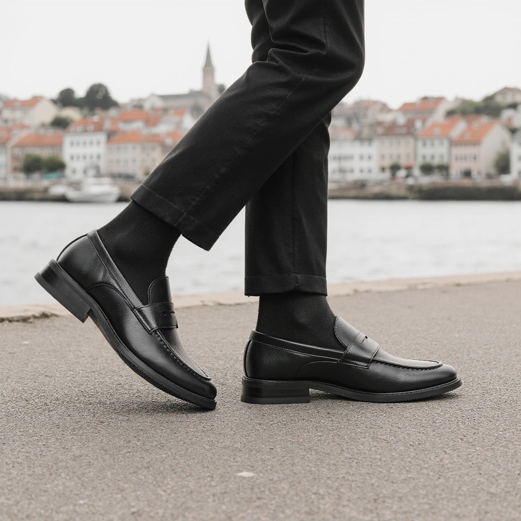 Men's Black Penny Loafers Clas - Men'S Shoes Temu 评论和价格