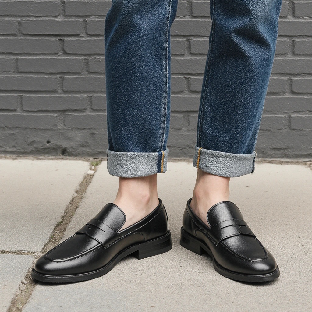 Men's Black Penny Loafers Clas - Men'S Shoes Temu 评论和价格
