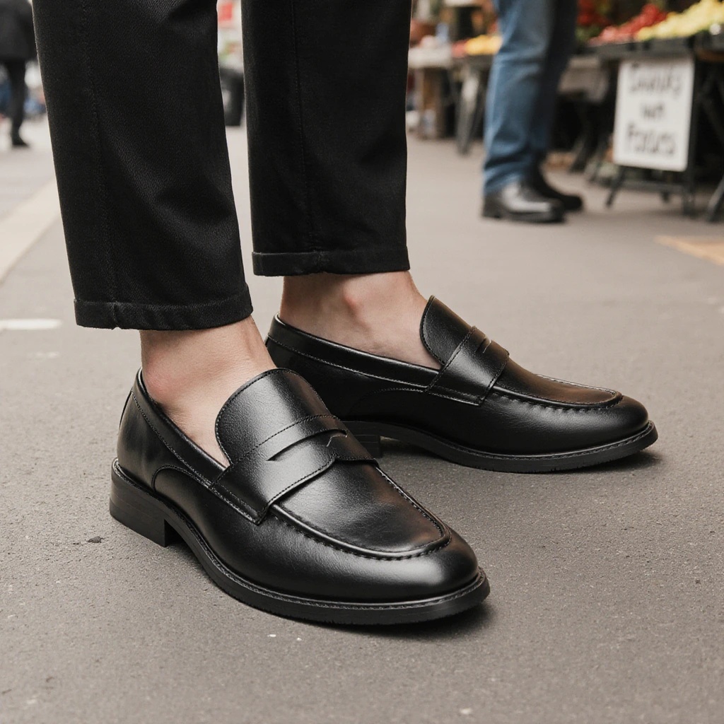Men's Black Penny Loafers Clas - Men'S Shoes Temu 评论和价格