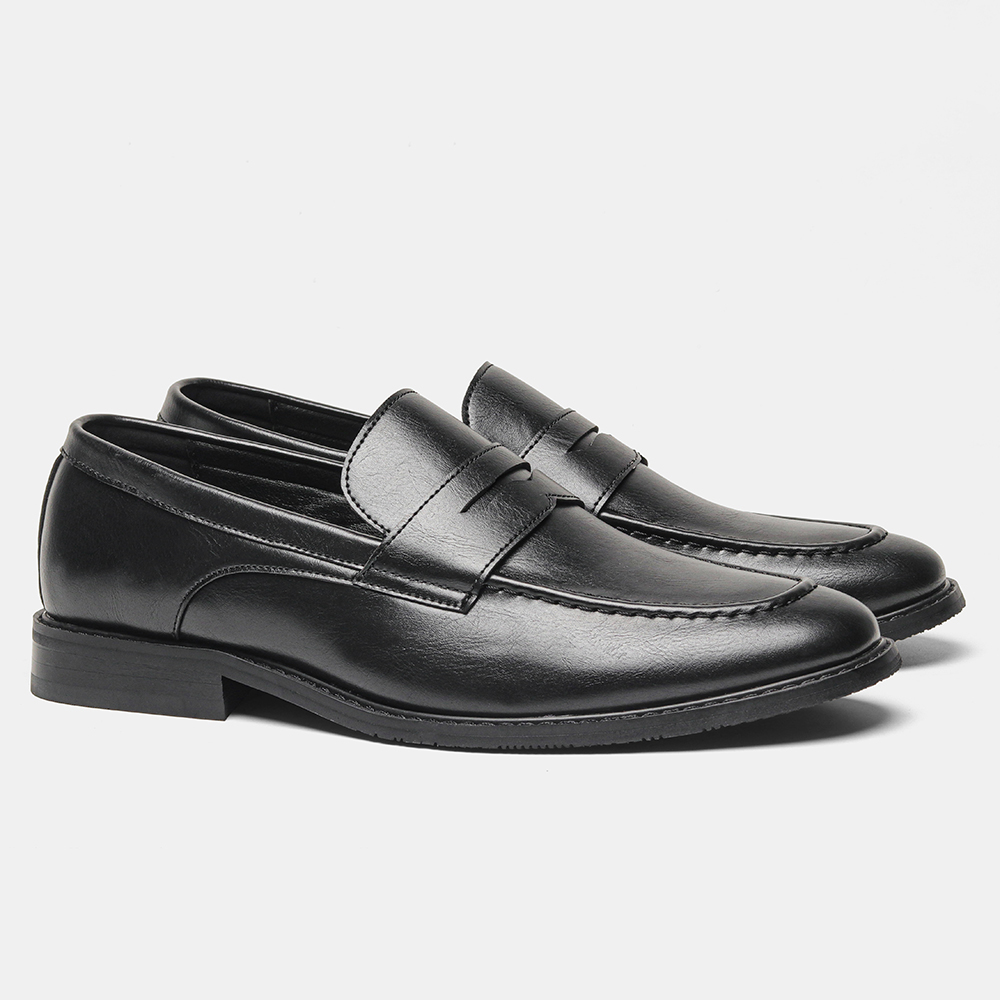 Men's Black Penny Loafers Clas - Men'S Shoes Temu 评论和价格