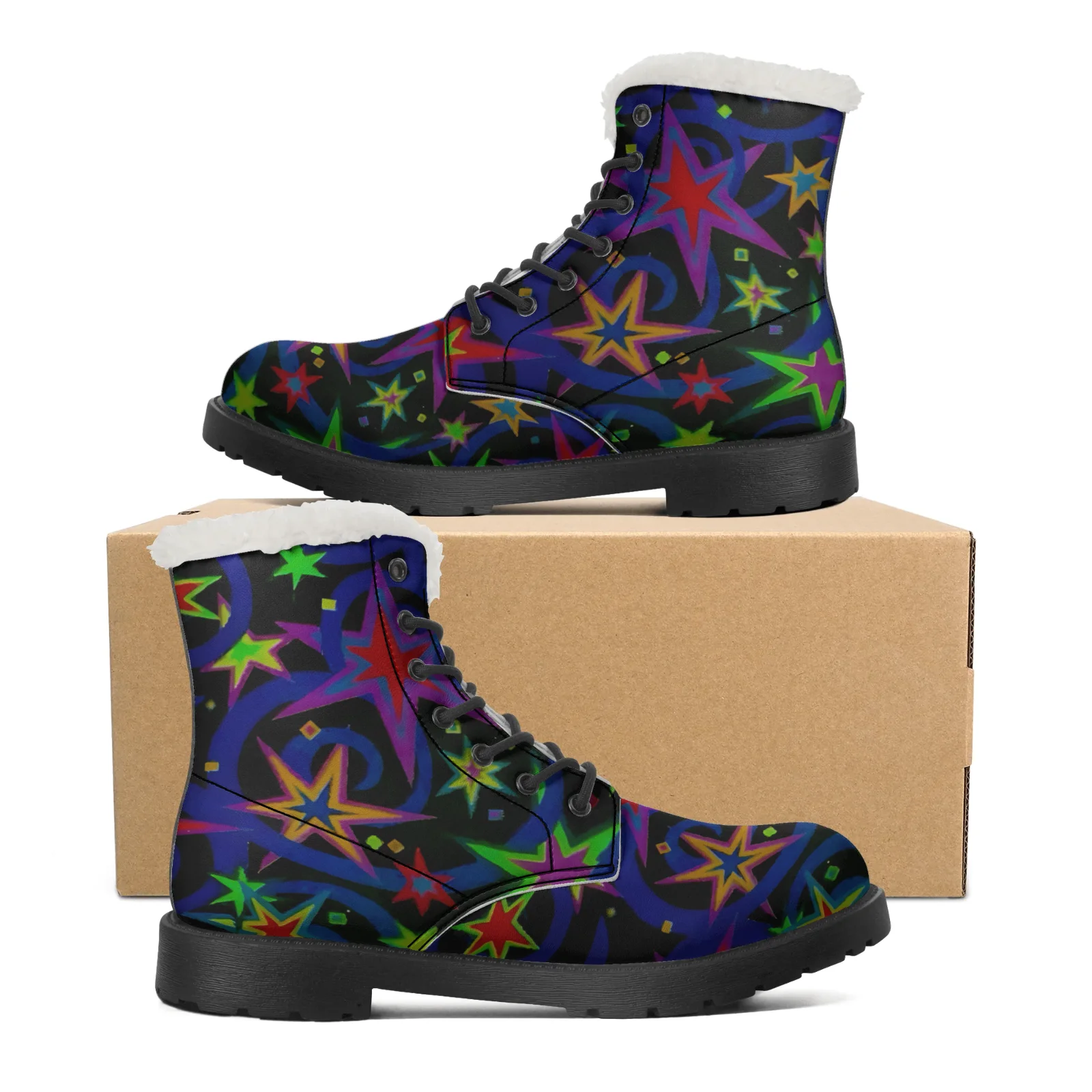 Starlit Sky Plush Snow Boots f - Men Shoes Eu To Us Size 评论和价格