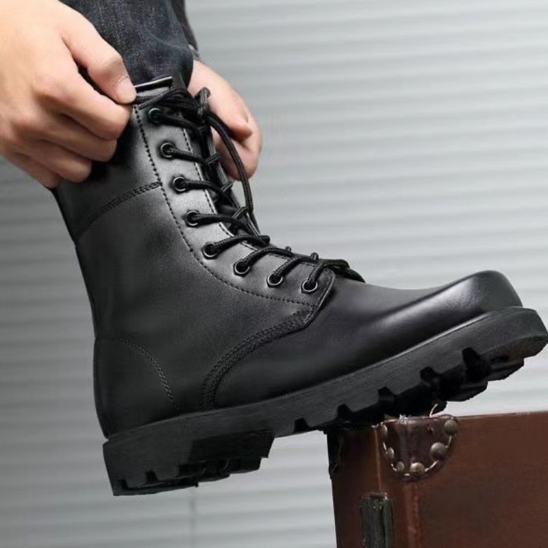 Tactical Combat Boots Mens Hig - Work Boot Steel Toe 评论和价格