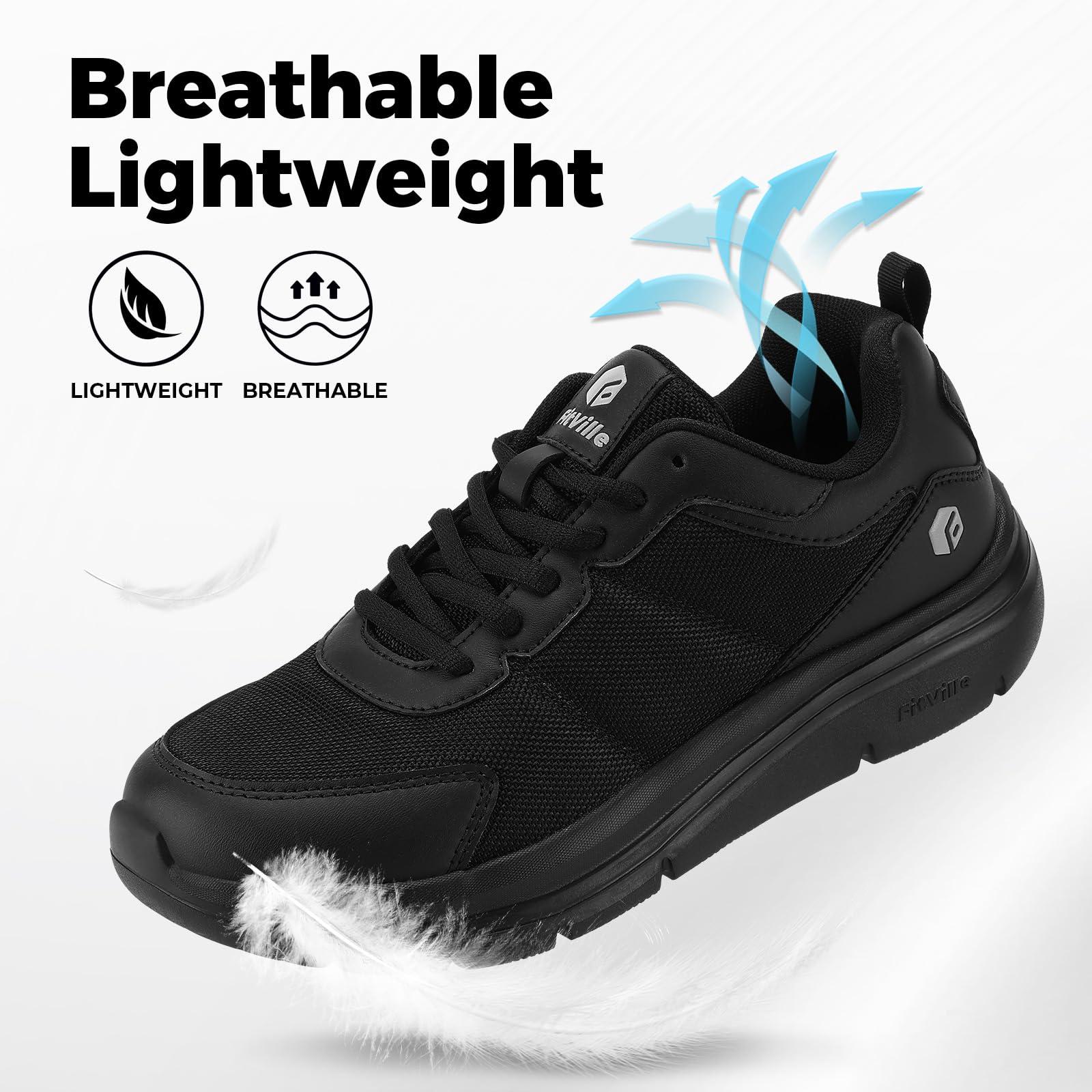 FitVille Men's Walking Shoes W - Men'S Shoes Plantar Fasciitis 评论和价格