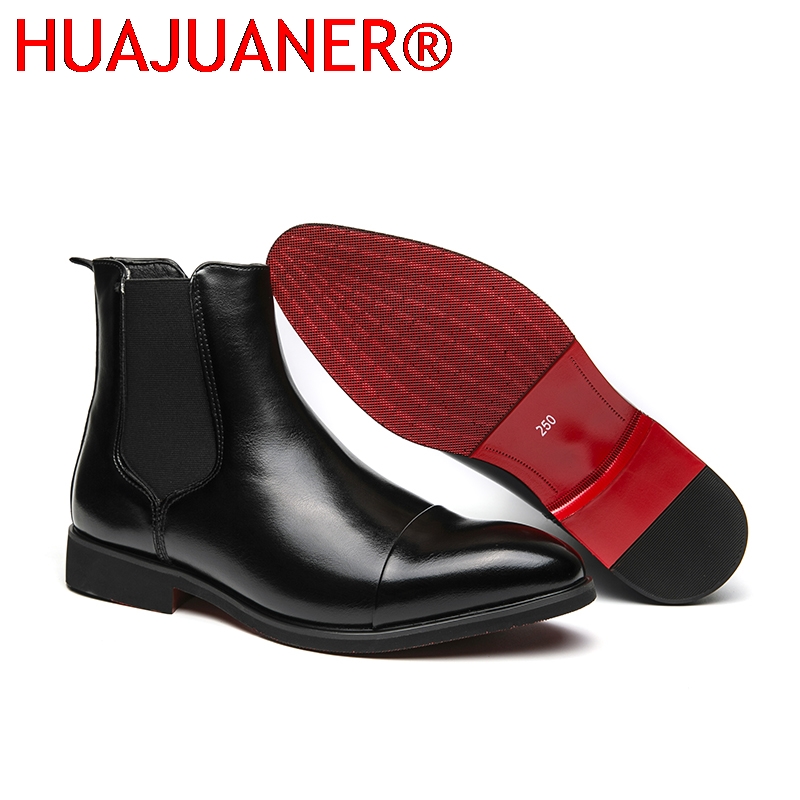 British Style Men's Black Chel - Men Shoes Red Bottom 评论和价格