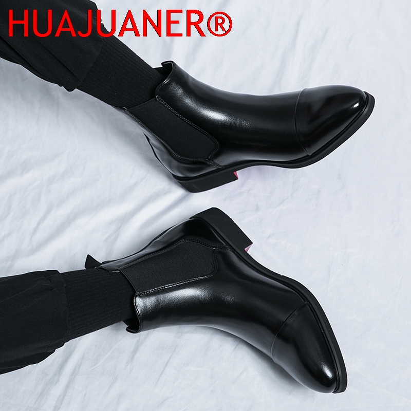 British Style Men's Black Chel - Men Shoes Red Bottom 评论和价格