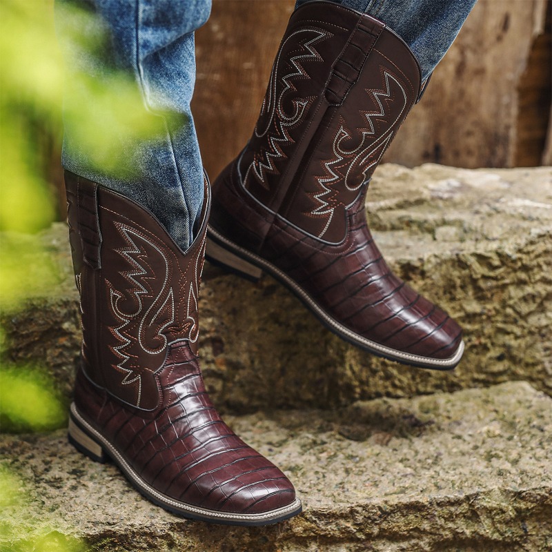 Mens Boots Crocodile Pattern H - Men'S Shoes Wide Width 评论和价格