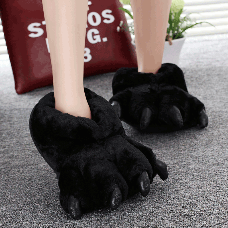 Size 35-43 Black Animal Paw Sh - Men Shoes Size To Women 评论和价格