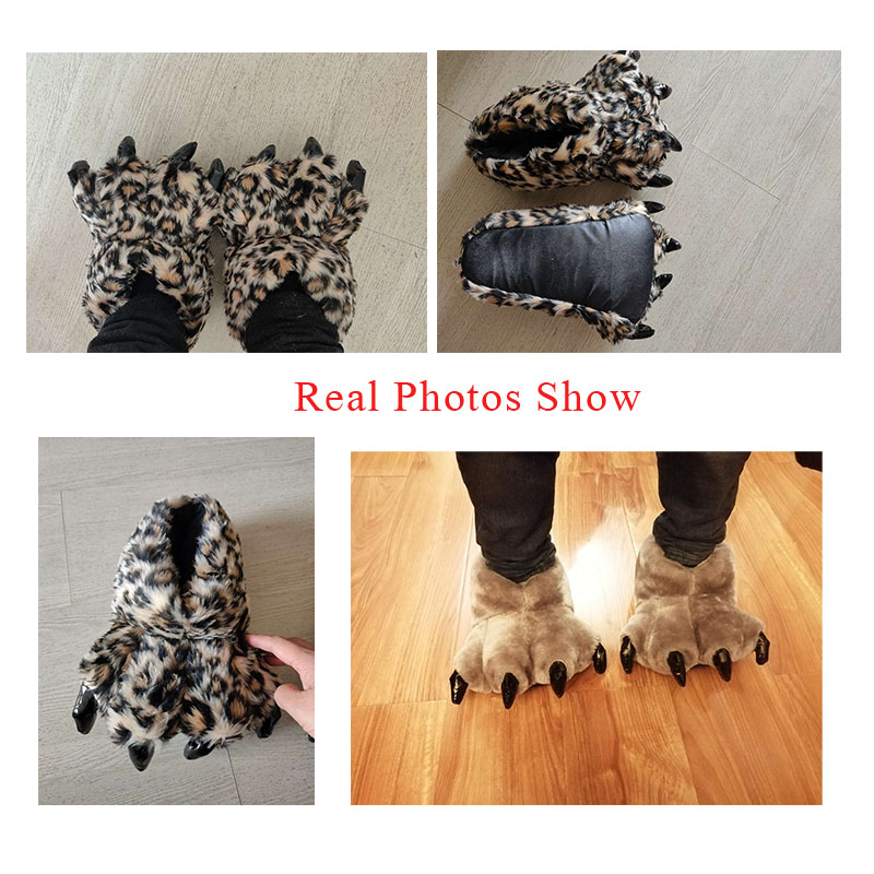 Size 35-43 Black Animal Paw Sh - Men Shoes Size To Women 评论和价格