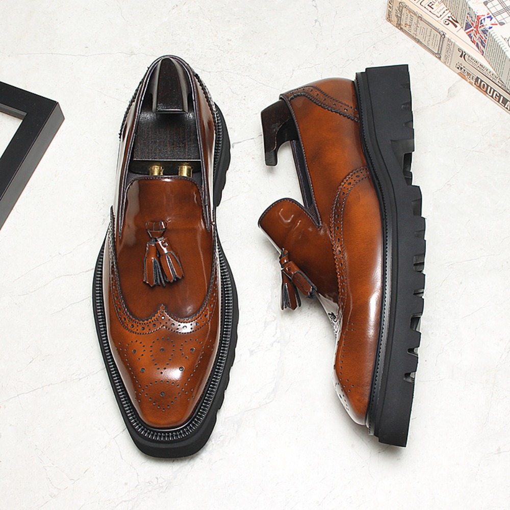 Men's Casual Business Leather  - Men Shoes Eu To Us Size 评论和价格