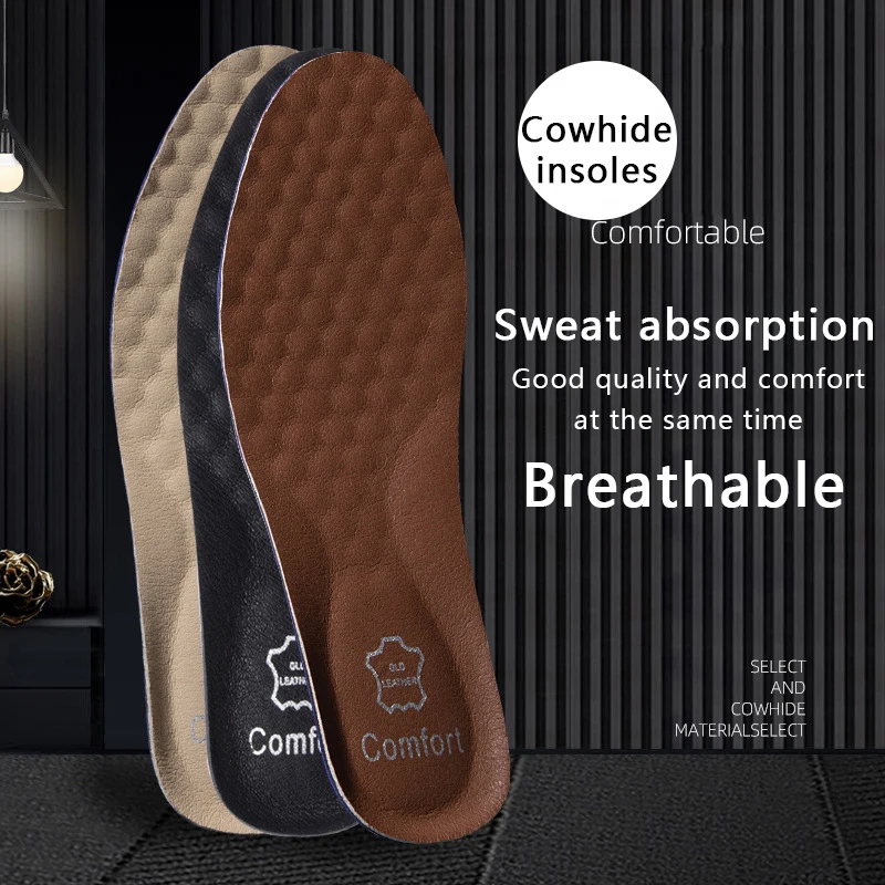 1Pair Leather Shoe Insoles for - Men'S Shoes Plantar Fasciitis 评论和价格