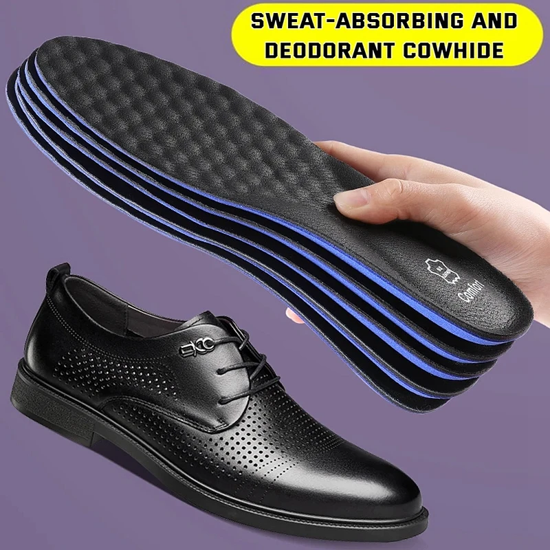 1Pair Leather Shoe Insoles for - Men'S Shoes Plantar Fasciitis 评论和价格