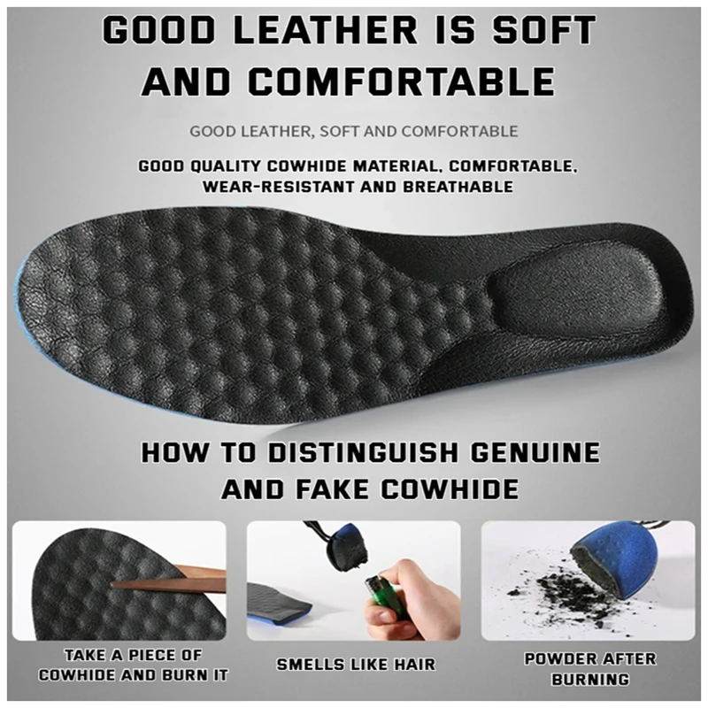 1Pair Leather Shoe Insoles for - Men'S Shoes Plantar Fasciitis 评论和价格