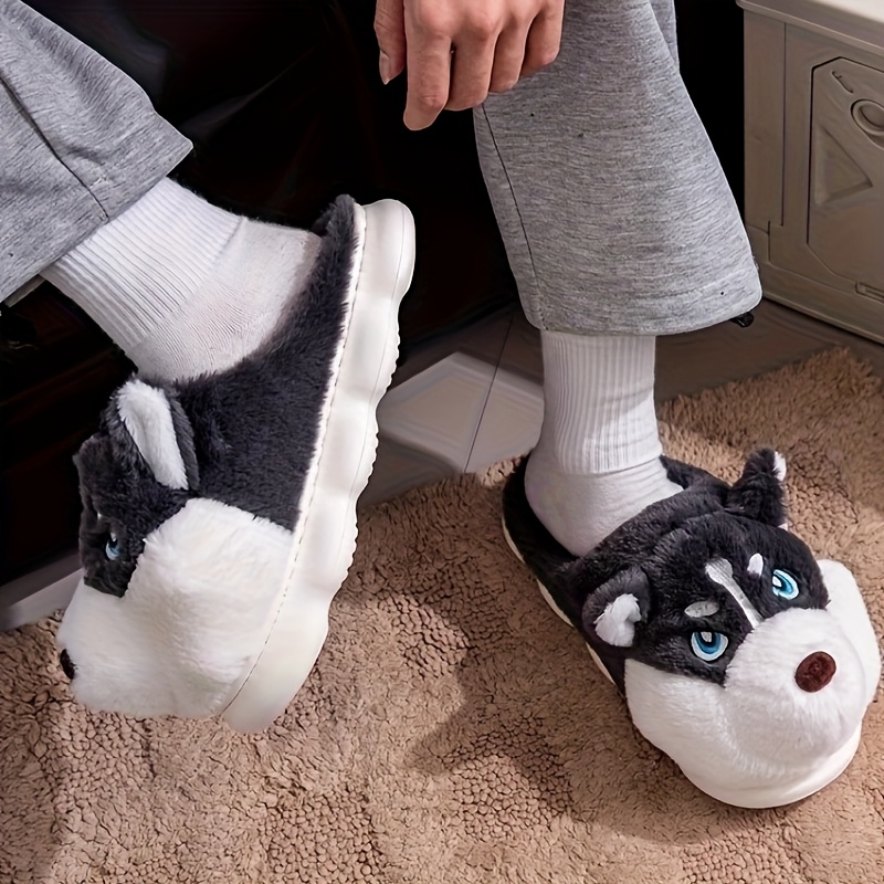 ZUOFU Cute Husky Dog Plush Sli - Men Shoes Eu To Us Size 评论和价格