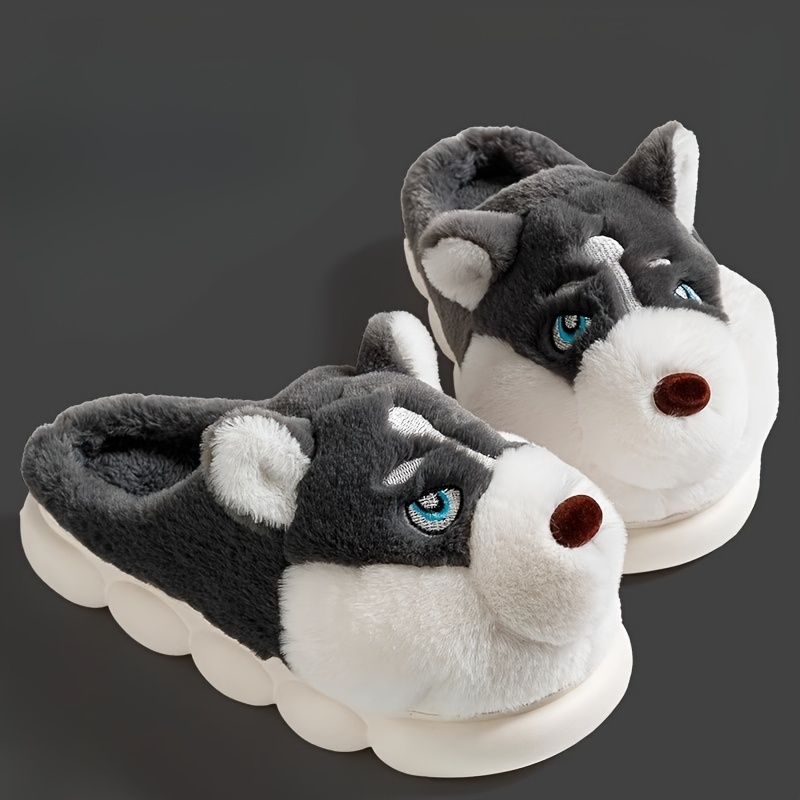 ZUOFU Cute Husky Dog Plush Sli - Men Shoes Eu To Us Size 评论和价格