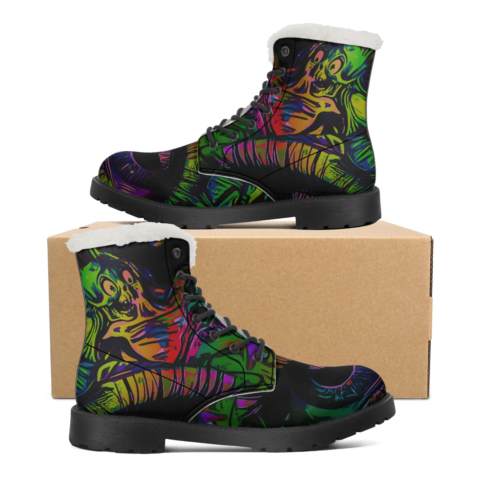 Cool Design Plush Snow Boots f - Men Shoes Eu To Us Size 评论和价格