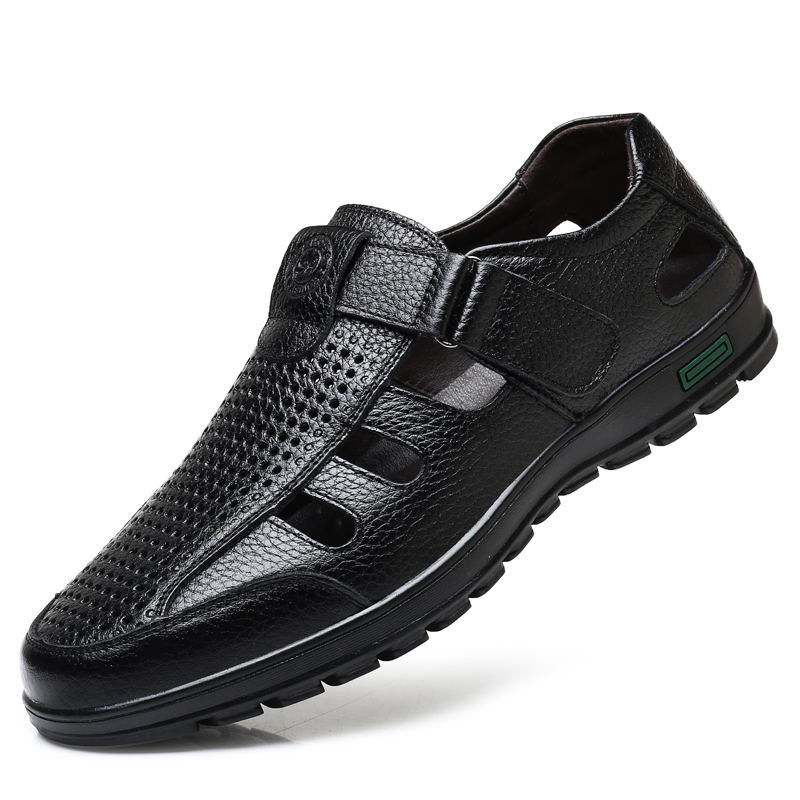 Men's Genuine Leather Sandals  - Men Shoes Eu To Us Size 评论和价格
