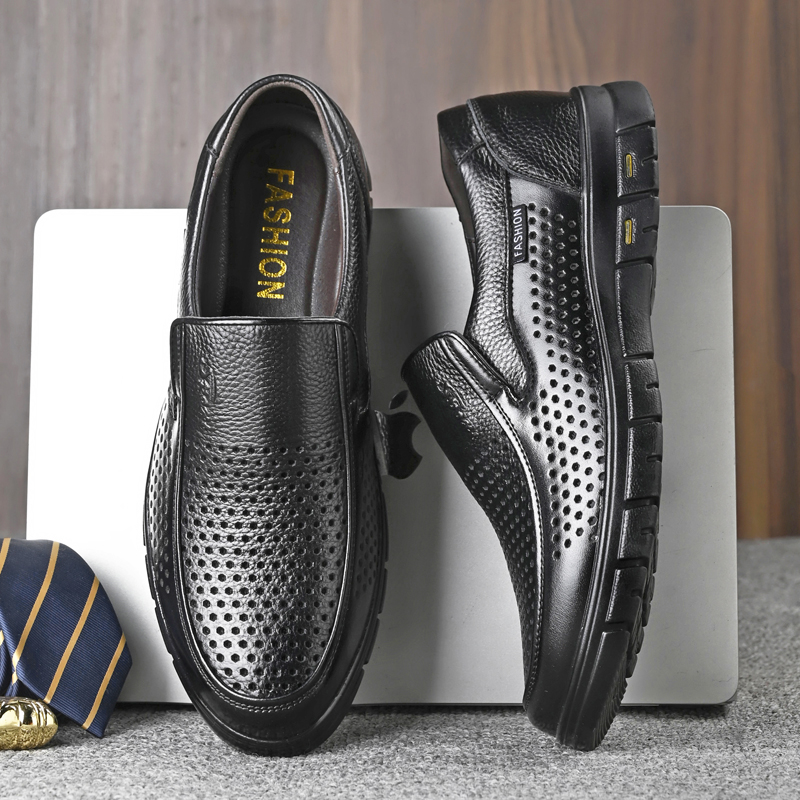 Men's Genuine Leather Sandals  - Men Shoes Eu To Us Size 评论和价格