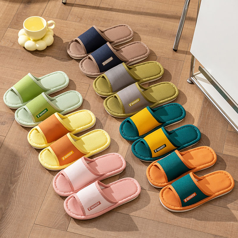 Waffle Linen Slippers Women Me - Men Shoes Size To Women 评论和价格