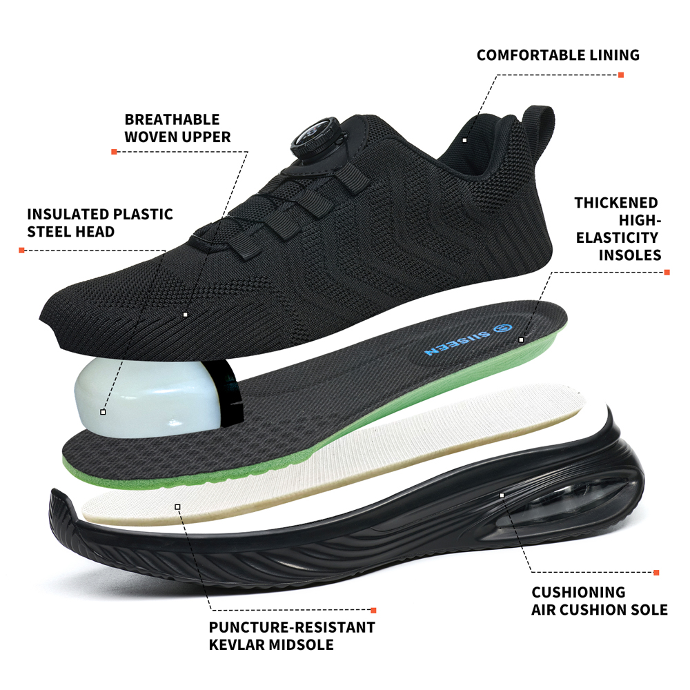 Rotating Button Safety Shoes M - Work Boot Steel Toe 评论和价格