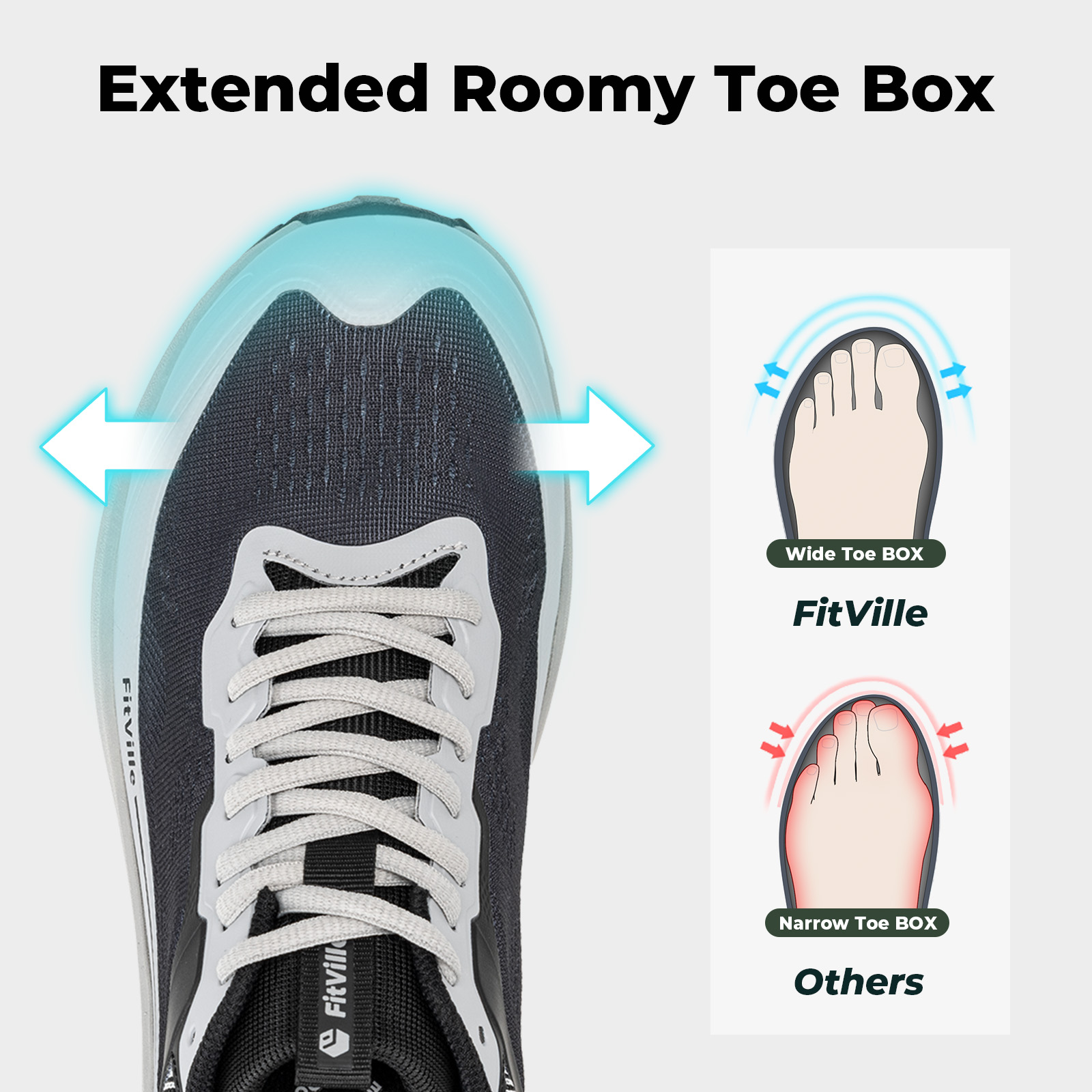 FitVille Wide Sports Shoes Wea - Men'S Shoes Wide Width 评论和价格