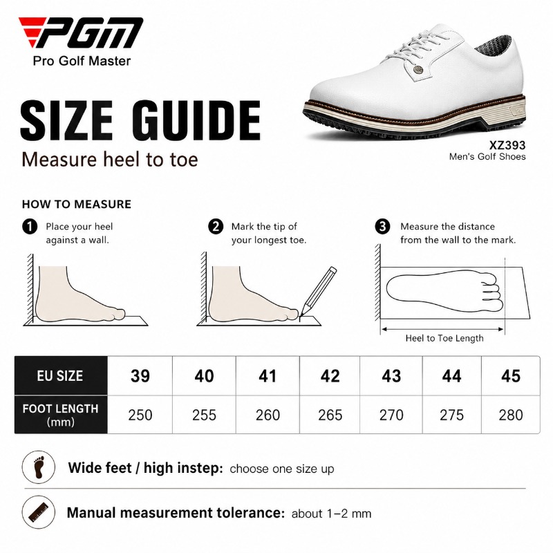 PGM Men's Waterproof Golf Shoe - Men Shoes Eu To Us Size 评论和价格