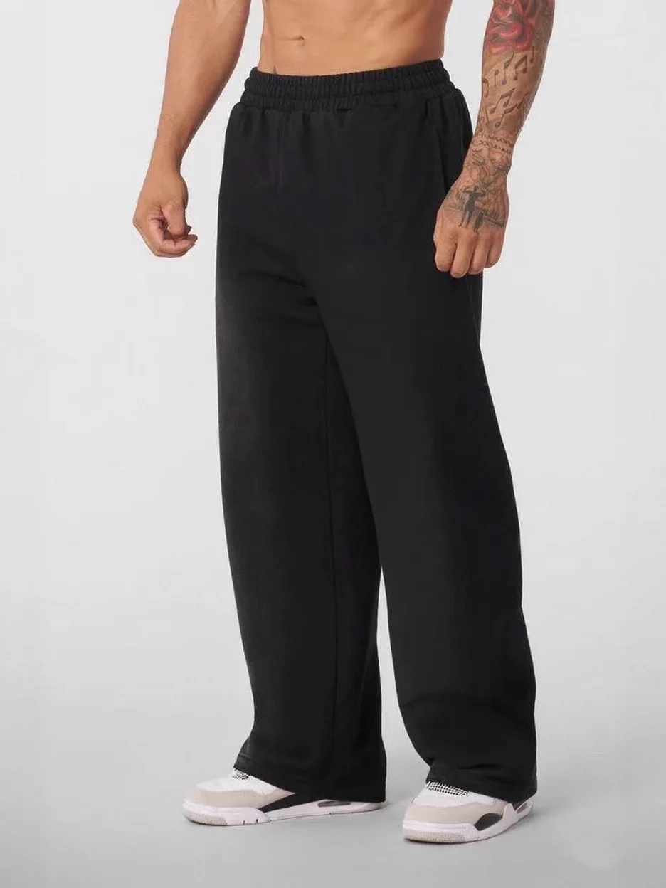 Men's 6 Colors Wide Leg Sweatp - Men Shoes Joggers 评论和价格